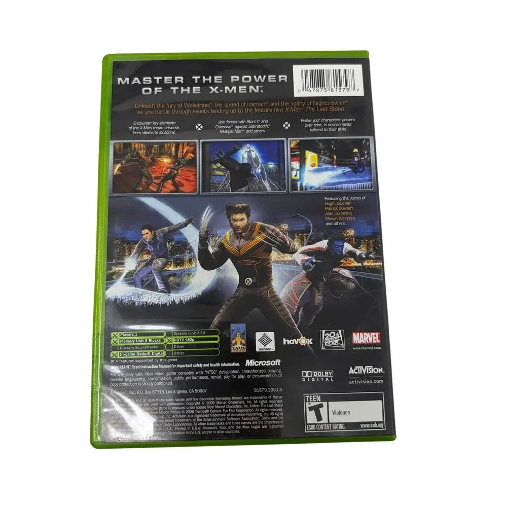 X-Men The Official Game Original Xbox Complete Video Game